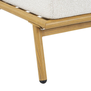English Elm Christopher Knight Home® - La Fiora Teak-Finish Iron Club Chair Set of 2 with Off-White Outdoor Cushions, Weather-Resistant Luxe Seating N775P247389T