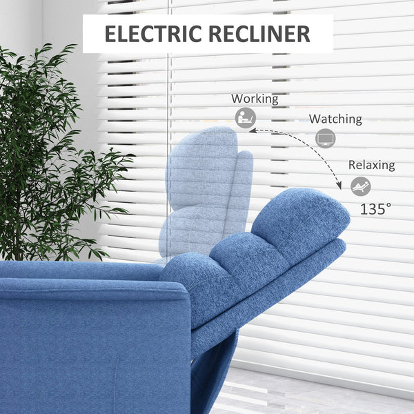 English Elm Electric Power Lift Recliner Chair with Wired Remote Linen Upholstery Living Room T3971P405809