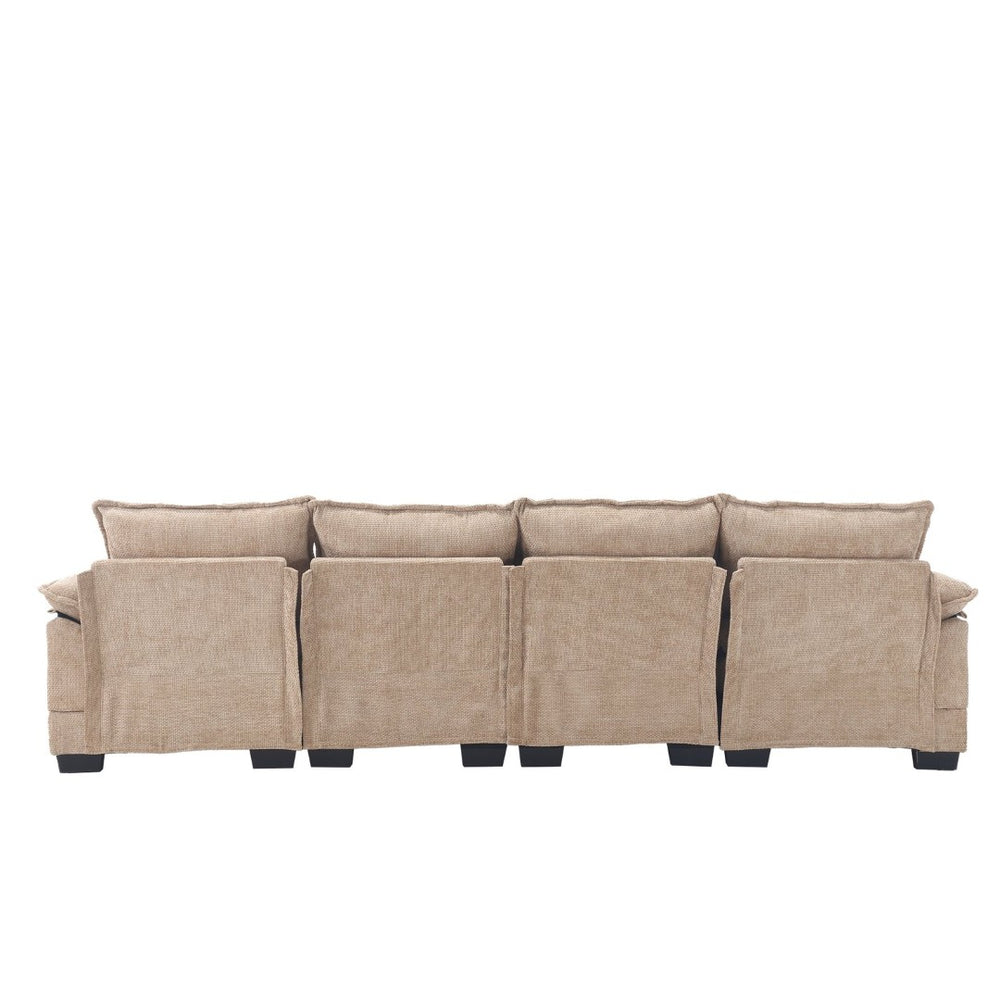 English Elm United We Win Oversized U-Shaped Sectional Sofa With Durable Chenille, High-Density Foam & Solid Frame W1568S00135-GIGA