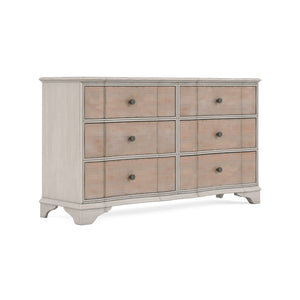 A.R.T. Furniture Alcove Dresser - Elegant Casual Traditional Design In Belgian Ivory & Washed Maple With Cedar Drawers Light Brown, White Acacia Solids,Maple Veneers,Metal 321130-2801
