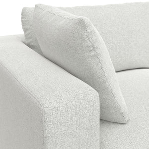 English Elm Jasmine Cloud Grey Corner Sectional Sofa & Ottoman — Handcrafted Performance Fabric, Reversible Cushions (96) B136P199246