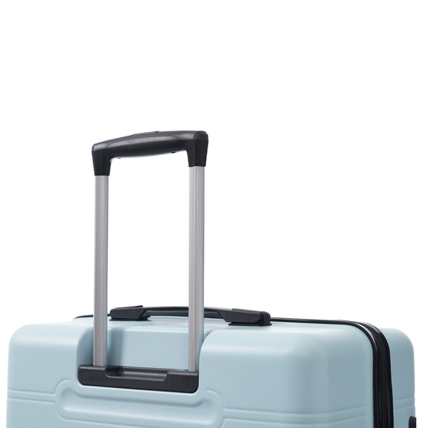 English Elm 6 Piece Hardshell Abs Travel Set with Spinner Wheels Combination Lock and Toiletry Bag Light Blue N732P391465N