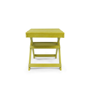 English Elm Seaview Recycled Hdpe Outdoor Folding Side Table Uv Resistant Patio Deck Use Yellow B2745P409722