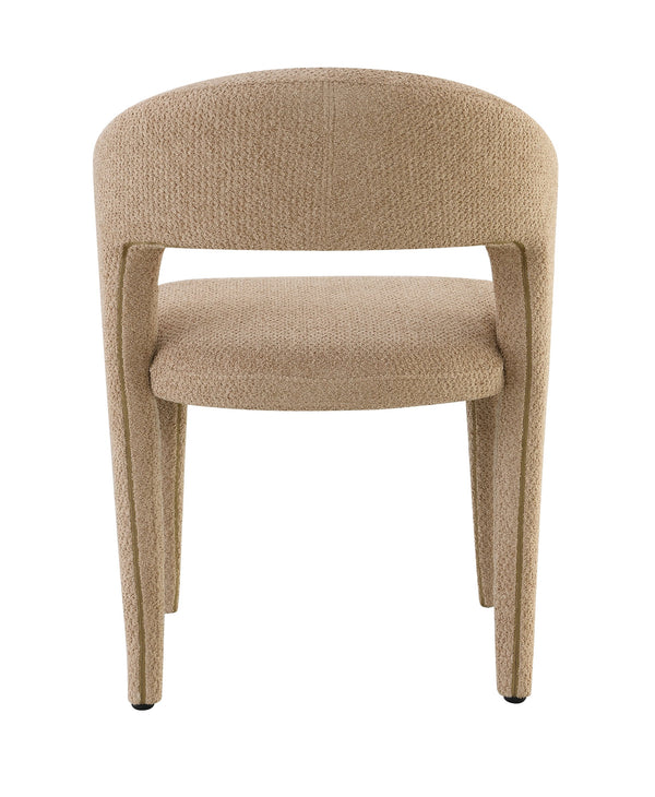 English Elm Lidi Light Brown Boucle Side Chair Set of 2 — Padded Fabric & Sponge Comfort, 220lb Capacity, 19" Seat Height B2726P405677