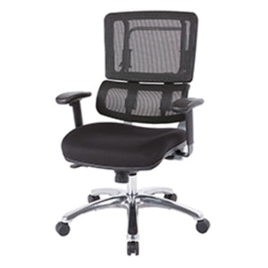 OSP Home Furnishings Vertical Mesh Back Manager Chair with Lumbar Support for Modern Home Office Use Coal 99662C-30