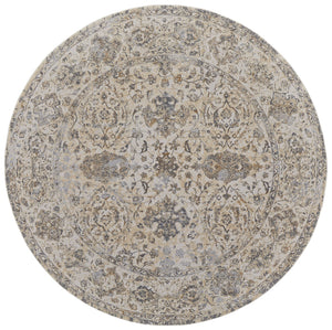 Feizy Rugs Celene Vintage Inspired Floral Rug – Traditional Elegance With Hand-knotted Look, Power Loomed Ivory,Tan,Gray Viscose,Polyester Cel39l0fbgegryn97