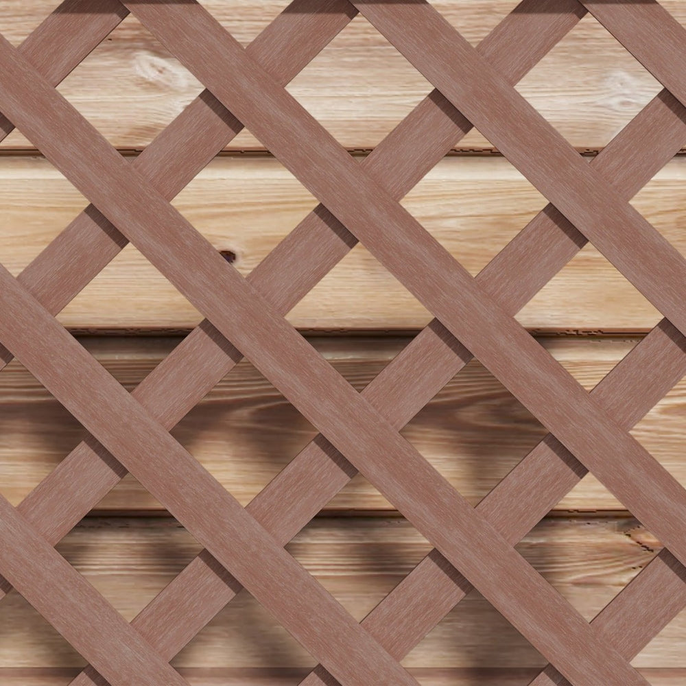 English Elm Outsunny Raised Garden Bed With Trellis Lattice - Freestanding Planter For Climbing Plants & Vines W2225P217234-GIGA