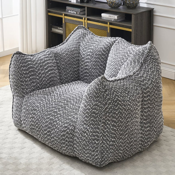 English Elm Sofa plush beanbag chair with superfiber cover and resilient foam filling for ultimate home comfort and relaxation Grey W1996P252268