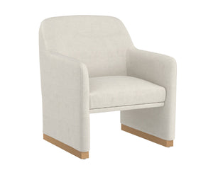 Sunpan Jaime Lounge Chair - Elegant Upholstered Seating with Gold Stainless Steel Base for Stylish Spaces Fior Vanilla