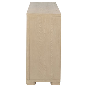 English Elm Mirador Six Drawer Elm Veneer Dresser with Brushed Nickel Pulls for Modern Bedrooms B062P447745