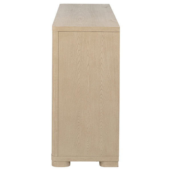 English Elm Mirador Six Drawer Elm Veneer Dresser with Brushed Nickel Pulls for Modern Bedrooms B062P447745