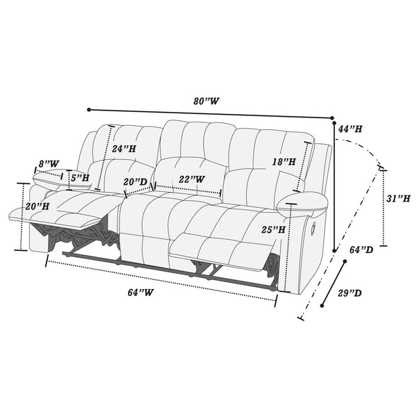 English Elm Modern Suede 3 Piece Reclining Living Room Set with Pillow Arms in Chocolate B011S02394