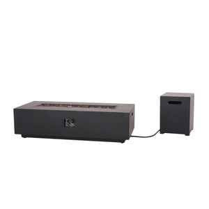English Elm Christopher Knight Home® - Outdoor 50000 Btu Rectangular Iron Fire Pit - Modern, Stylish Heat Source For Patios & Gatherings 72396.00BLKBRS-50K_67760.00BLK