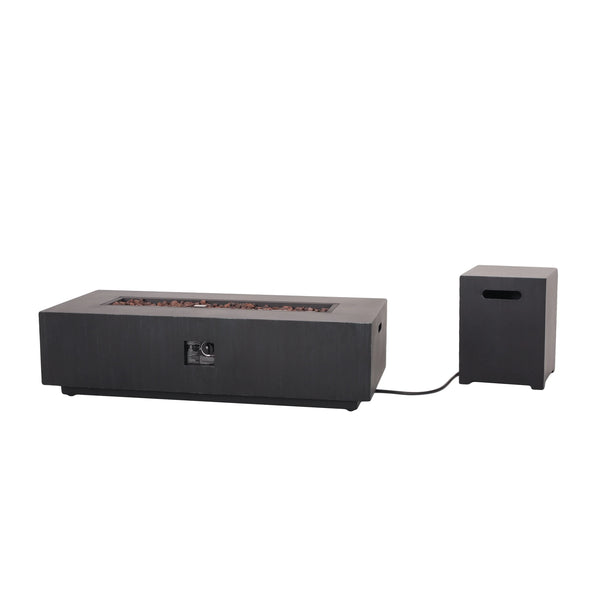 English Elm Christopher Knight Home® - Outdoor 50000 Btu Rectangular Iron Fire Pit - Modern, Stylish Heat Source For Patios & Gatherings 72396.00BLKBRS-50K_67760.00BLK