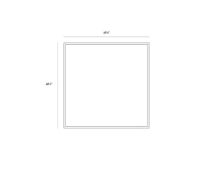 Sunpan GALAXY 48" x 48" Luxe Art Piece - Handcrafted Silver Leaf & Glossy White Frame for Modern Elegance A0258