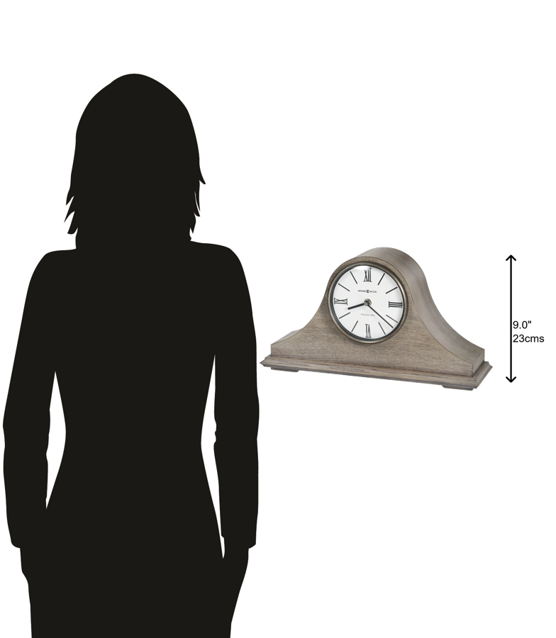 Hekman Furniture 635223 Lakeside Mantel Clock - Elegant Ash-veneered Design With Westminster Chime & Timeless Style Seaside Grey Lakeside Mantel Clock 635223