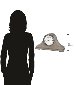 Hekman Furniture 635223 Lakeside Mantel Clock - Elegant Ash-veneered Design With Westminster Chime & Timeless Style Seaside Grey Lakeside Mantel Clock 635223