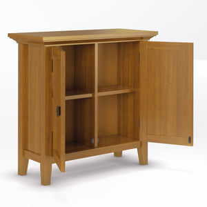 English Elm Redmond Low Storage Cabinet - Handcrafted Solid Wood In Light Golden Brown For Versatile Organization B136P159528-GIGA
