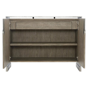 Bernhardt Bernhardt Ellis Door Chest In Tamarind White Oak With Nickel Cast-Aluminum Case, Soft-Close Storage 305113