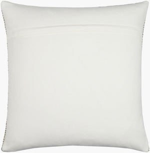 Surya Borderline Accent Pillow - 18”X18” Artisan Wool & Cotton Throw Pillow For Elegant Home Décor Taupe Wool,Cotton,Cotton Bdl001-2222p