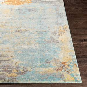 Livabliss Bodrum Geometric Low Pile Polypropylene Area Rug for Modern Living Dining Spaces Ivory, Rust 5'3" x 7'3" BDM2301-5373