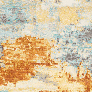 Livabliss Bodrum Geometric Low Pile Polypropylene Area Rug for Modern Living Dining Spaces Ivory, Rust 5'3" x 7'3" BDM2301-5373
