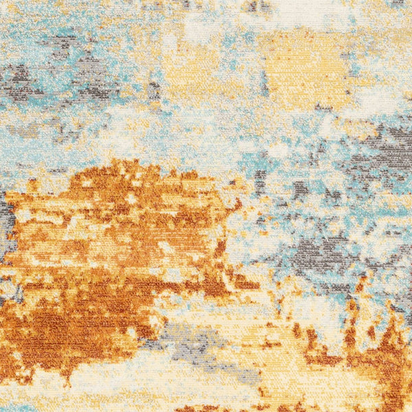 Livabliss Bodrum Geometric Low Pile Polypropylene Area Rug for Modern Living Dining Spaces Ivory, Rust 5'3" x 7'3" BDM2301-5373
