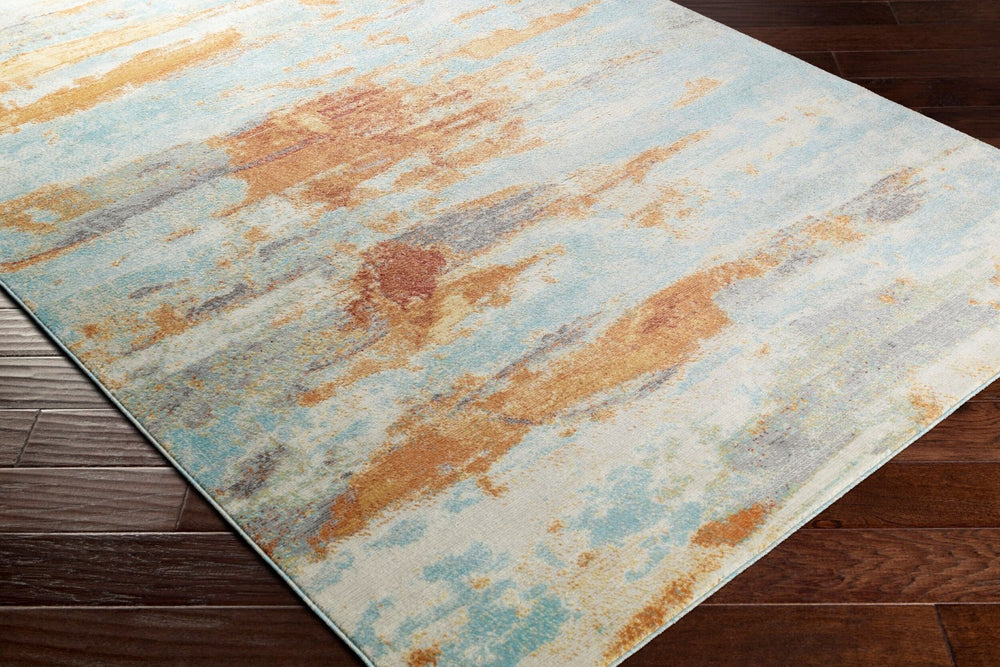 Livabliss Bodrum Turkish Machine Woven Polypropylene Area Rug Low Pile Living Room Floor Accent Ivory, Rust 7'10" x 10' BDM2309-71010