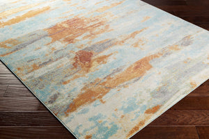 Livabliss Bodrum Turkish Machine Woven Polypropylene Area Rug Low Pile Living Room Floor Accent Ivory, Rust 7'10" x 10' BDM2309-71010