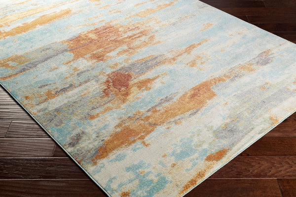 Livabliss Bodrum Turkish Machine Woven Polypropylene Area Rug Low Pile Living Room Floor Accent Ivory, Rust 7'10" x 10' BDM2309-71010
