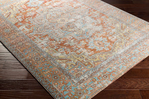 Livabliss Bodrum Traditional Patterned Polypropylene Area Rug for Living Room and Dining Spaces Rust, Ivory 8'10" x 12' BDM2312-81012