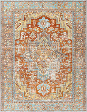 Livabliss Bodrum Traditional Patterned Polypropylene Area Rug for Living Room and Dining Spaces Rust, Ivory 7'10" x 10' BDM2312-71010