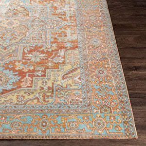 Livabliss Bodrum Traditional Patterned Polypropylene Area Rug for Living Room and Dining Spaces Rust, Ivory 8'10" x 12' BDM2312-81012