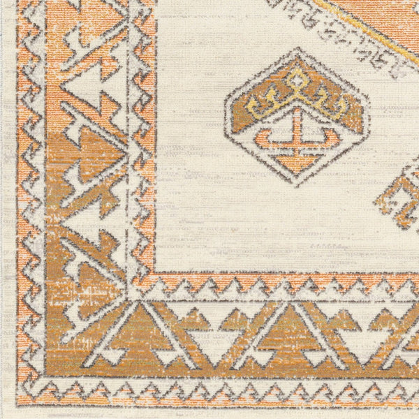 Livabliss Bodrum Global Pattern Polypropylene Area Rug Low Pile Woven for Living Rooms Dusty Coral, Iv 6'11" x 9' BDM2313-6119