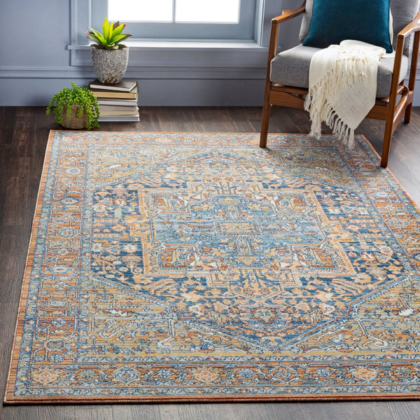 Livabliss Bodrum Medallion Polypropylene Area Rug Low Pile for Living and Dining Rooms BDM2325-81012