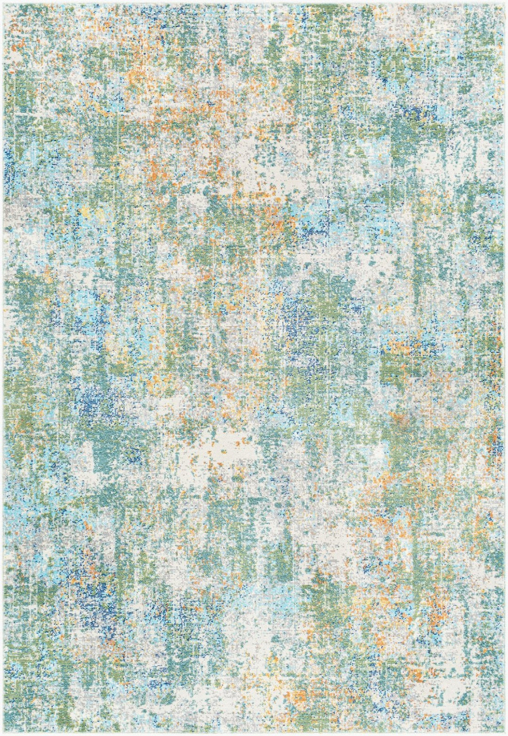 Livabliss Bodrum Geometric Mid-century Modern Area Rug Low Pile Polypropylene for Living Room Medium Green, W 8'10" x 12' BDM2329-81012