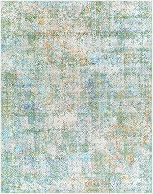 Livabliss Bodrum Geometric Mid-century Modern Area Rug Low Pile Polypropylene for Living Room Medium Green, W 7'10" x 10' BDM2329-71010
