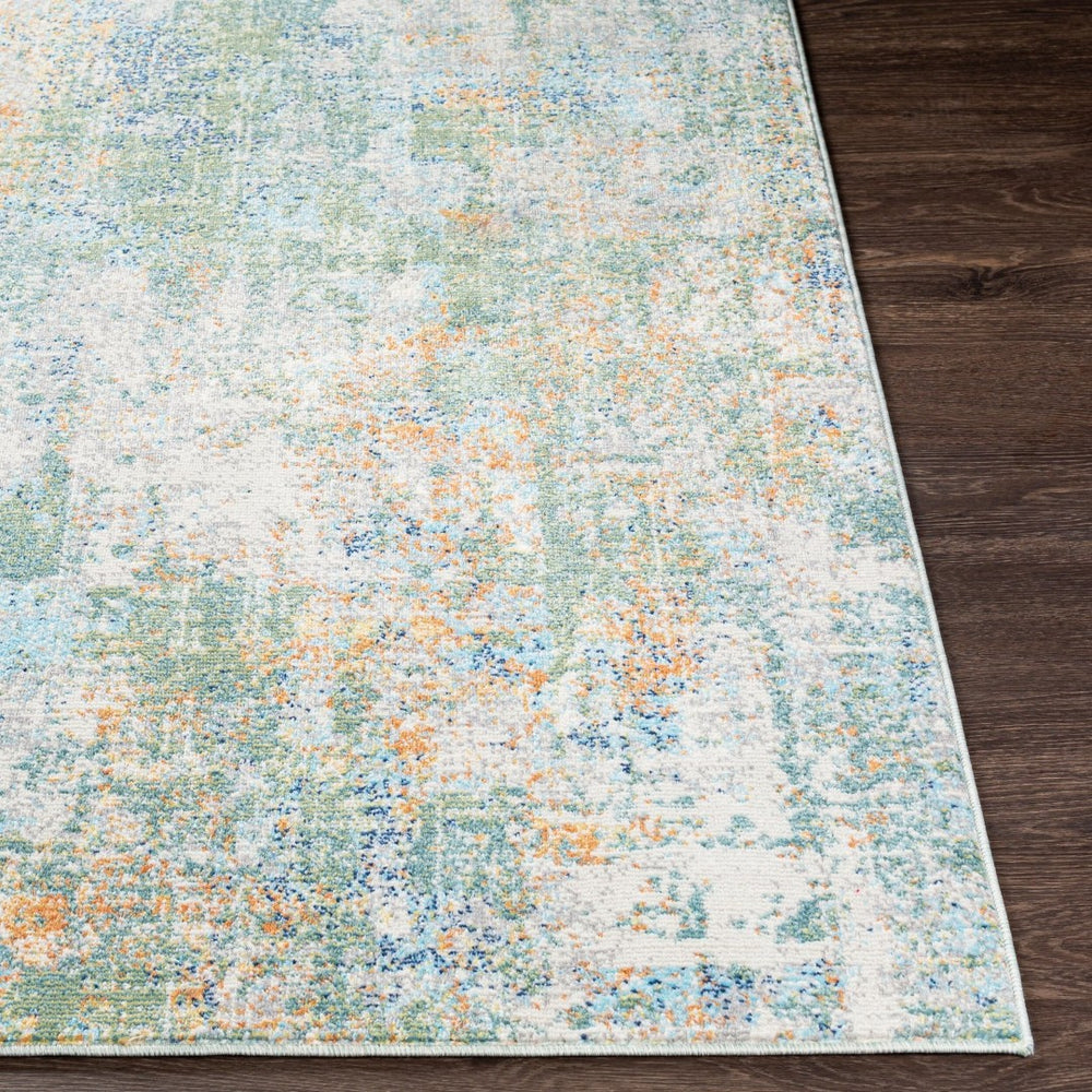 Livabliss Bodrum Geometric Mid-century Modern Area Rug Low Pile Polypropylene for Living Room Medium Green, W 8'10" x 12' BDM2329-81012