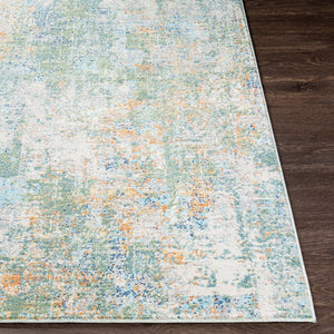 Livabliss Bodrum Geometric Mid-century Modern Area Rug Low Pile Polypropylene for Living Room Medium Green, W 8'10" x 12' BDM2329-81012