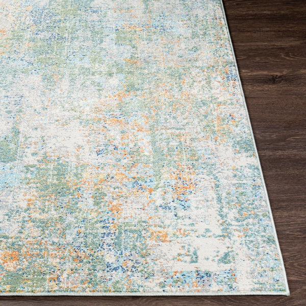 Livabliss Bodrum Geometric Mid-century Modern Area Rug Low Pile Polypropylene for Living Room Medium Green, W 8'10" x 12' BDM2329-81012