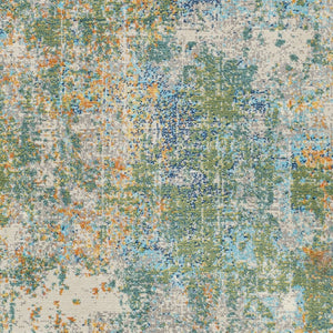 Livabliss Bodrum Geometric Mid-century Modern Area Rug Low Pile Polypropylene for Living Room Medium Green, W 8'10" x 12' BDM2329-81012