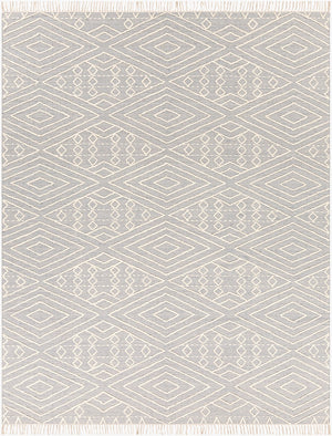 Surya Bedouin 2' X 3' Handmade Wool-cotton Rug – Unique Global Flair, Durable No-pile Design, Fringe Accent Slate Cotton,Wool Bdo2301-69