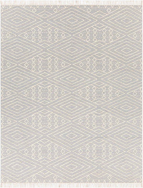 Surya Bedouin 2' X 3' Handmade Wool-cotton Rug – Unique Global Flair, Durable No-pile Design, Fringe Accent Slate Cotton,Wool Bdo2301-69