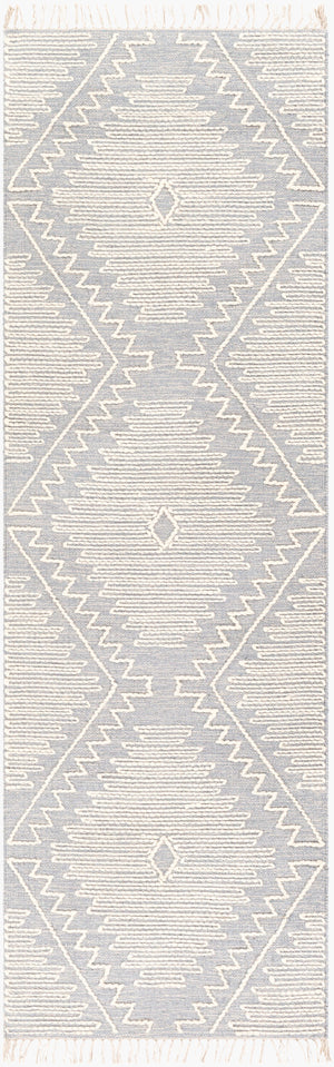 Surya Bedouin 2' X 3' Handmade Wool-cotton Rug – Unique Global Flair, Durable No-pile Design, Fringe Accent Slate Cotton,Wool Bdo2303-268