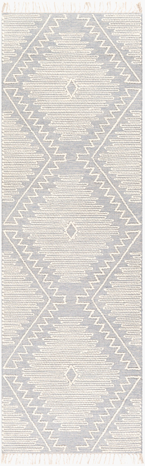 Surya Bedouin 2' X 3' Handmade Wool-cotton Rug – Unique Global Flair, Durable No-pile Design, Fringe Accent Slate Cotton,Wool Bdo2303-268