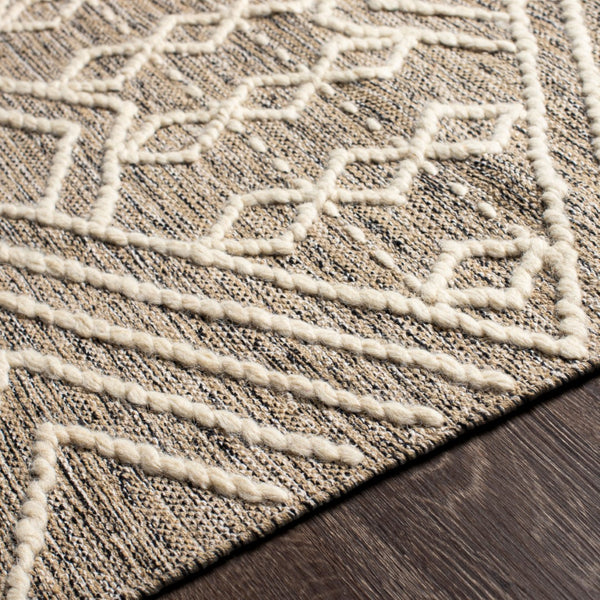 Surya Bedouin 2' X 3' Handmade Wool-cotton Rug – Unique Global Flair, Durable No-pile Design, Fringe Accent Taupe Cotton,Wool Bdo2308-23