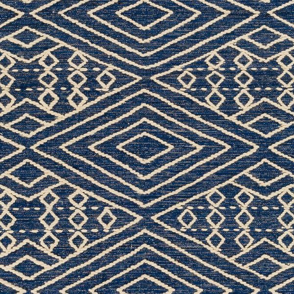 Surya Bedouin 2' X 3' Handmade Wool-cotton Rug – Unique Global Flair, Durable No-pile Design, Fringe Accent Blue Cotton,Wool Bdo2309-23
