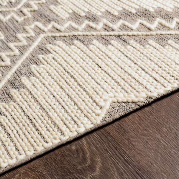 Surya Bedouin 2' X 3' Handmade Wool-cotton Rug – Unique Global Flair, Durable No-pile Design, Fringe Accent Medium Gray Cotton,Wool Bdo2310-23