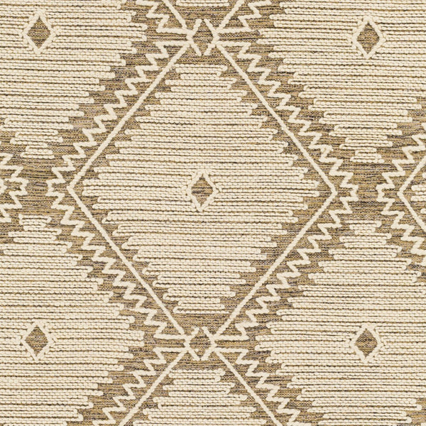 Surya Bedouin 2' X 3' Handmade Wool-cotton Rug – Unique Global Flair, Durable No-pile Design, Fringe Accent Taupe Cotton,Wool Bdo2312-35