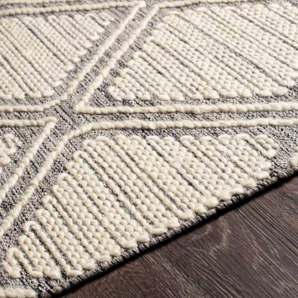 Surya Bedouin 2' X 3' Handmade Wool-cotton Rug – Unique Global Flair, Durable No-pile Design, Fringe Accent Medium Gray Cotton,Wool Bdo2314-35